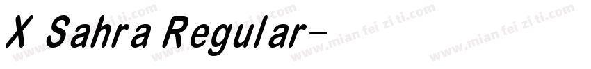 X Sahra Regular字体转换
